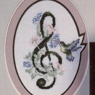 Вышивка Скрипичный ключ