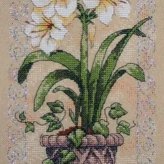 Вышивка  Амариллис