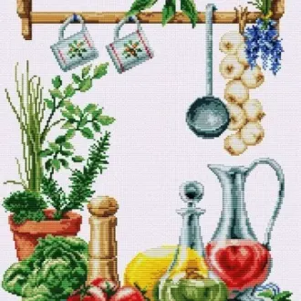 Вышивка Кухонные цветы