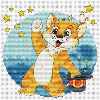 Вышивка Котик Маг