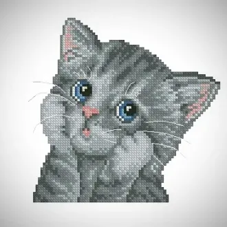 Вышивка Котенок