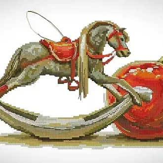 Вышивка Качалка Лошадка