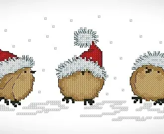 Вышивка Рождественские птички
