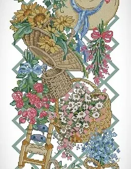 Вышивка Корзины цветов