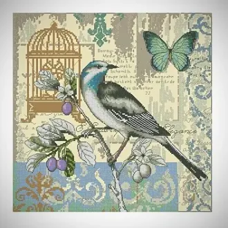 Вышивка Птичка