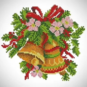 Вышивка  Рождественский колокольчик