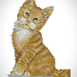 Вышивка Котенок