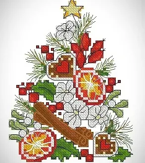 Вышивка Рождественская елка