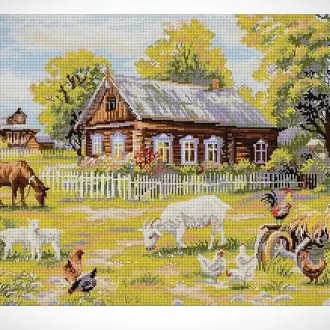 Вышивка Деревенский полдень