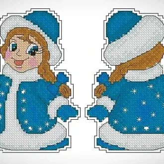 Вышивка Снегурочка