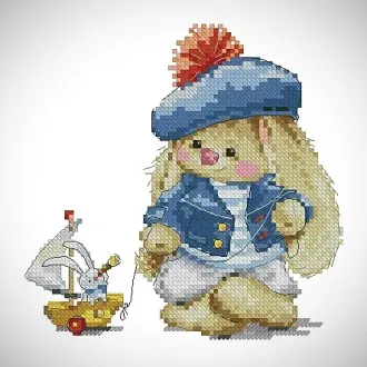 Вышивка Зайка моряк