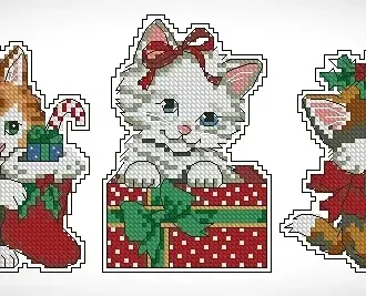 Вышивка Котята в коробках