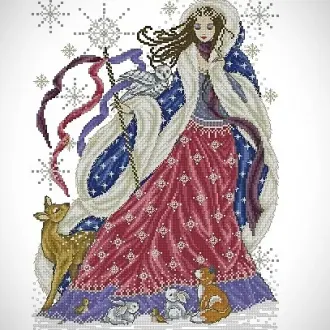 Вышивка Снежная королева