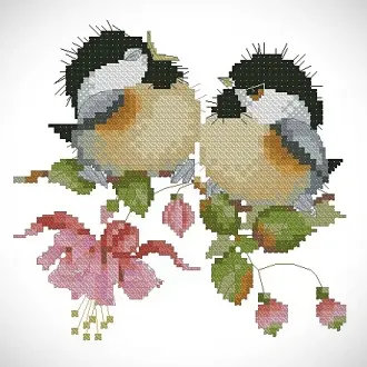 Вышивка Цветочное чириканье