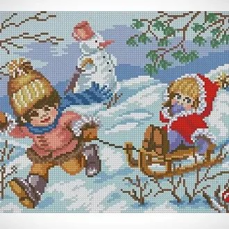 Вышивка  Зимние забавы