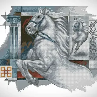 Вышивка  Лошадь Император