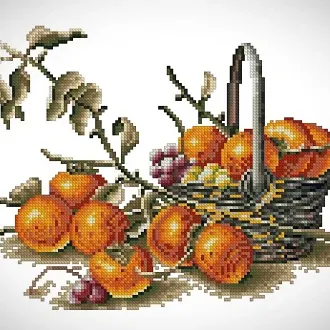 Вышивка Корзина Хурмы