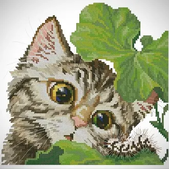 Вышивка Котенок