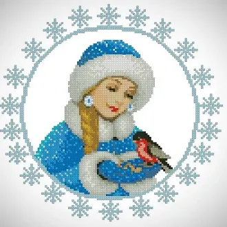 Вышивка Снегурочка