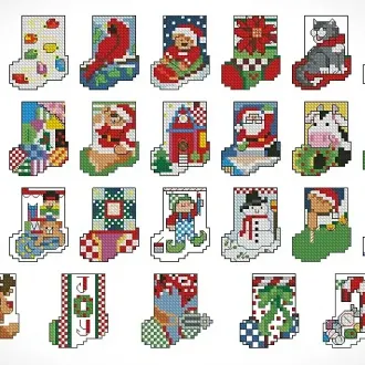 Вышивка Рождественские сапожки