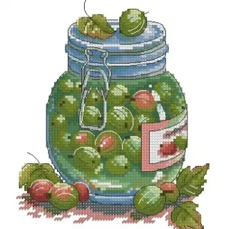Вышивка Банка крыжовника