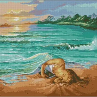 Вышивка Объятия моря