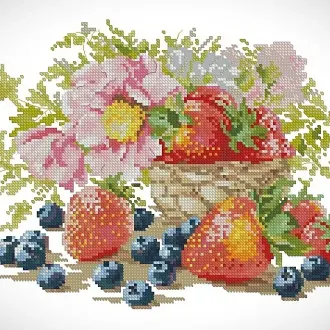 Вышивка Фрукты и цветы
