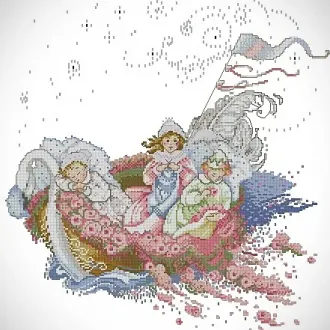 Вышивка  Детская лодка