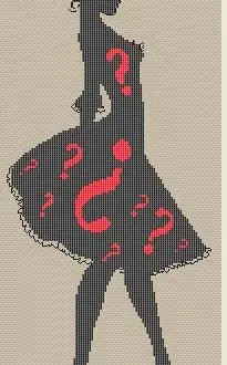 Вышивка Девушка вопрос