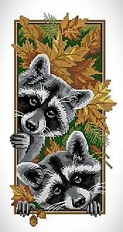 Вышивка Еноты
