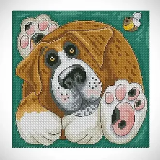 Вышивка  Собака