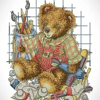 Вышивка Мишка