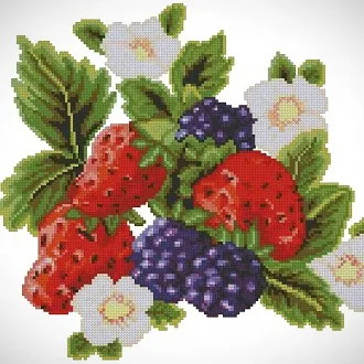 Вышивка Ежевика и замляника
