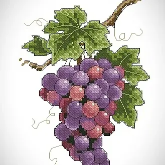 Вышивка Виноградная лоза