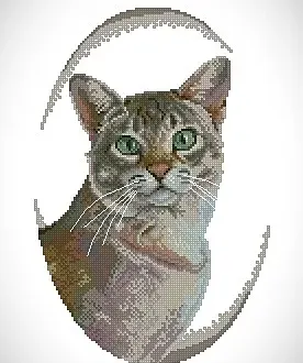 Вышивка Кошка