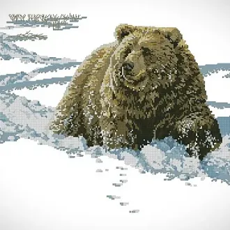 Вышивка Медведь