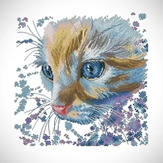 Вышивка Котик