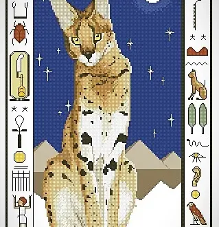 Вышивка Фараонская кошка