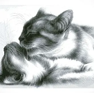 Вышивка Кошки