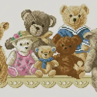 Вышивка Игрушечные мишки