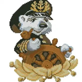 Вышивка Мишка моряк