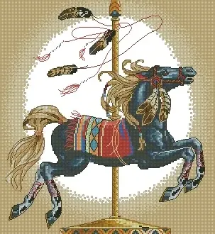 Вышивка Индийская лошадь