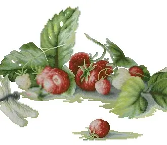 Вышивка Клубника