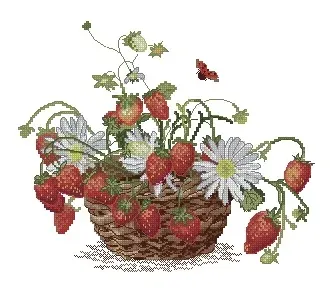 Вышивка земляника