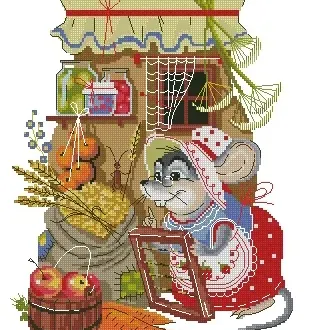 Вышивка Мышкин дом