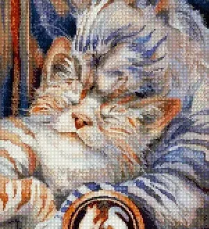 Вышивка Кошки