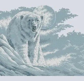 Вышивка Белый медведь