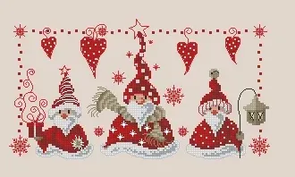 Вышивка Санта Клаусы