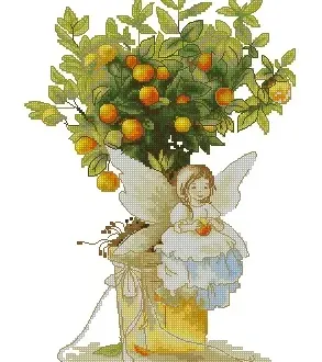Вышивка Мандариновая фея