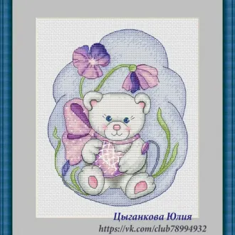 Вышивка Мишка